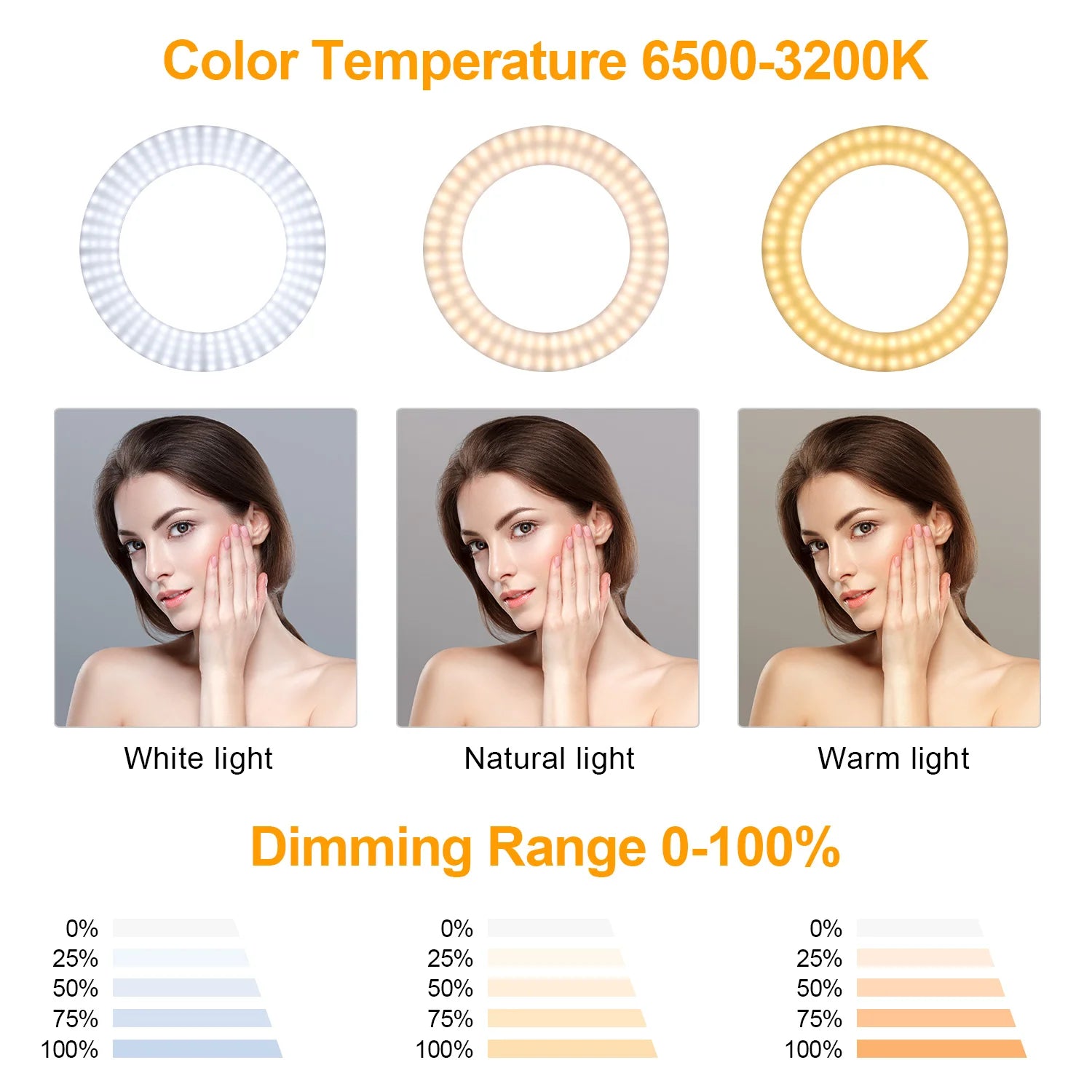 18inch Led Ring Light 60w 3000-6000k 45cm 336pcs Leds Tiktok Selfie Ring Light With Tripod Stand Light 18 Inch