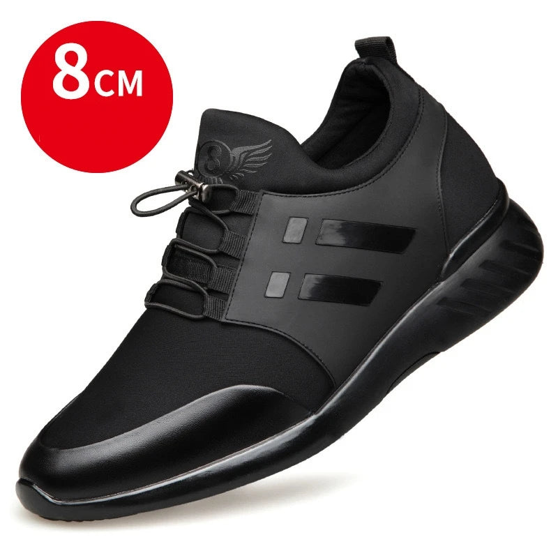 Custom Logo High Quality Breathable Running Shoes Men Casual Fashion Sneakers 8 cm Big Size GYM Trainer Footwear