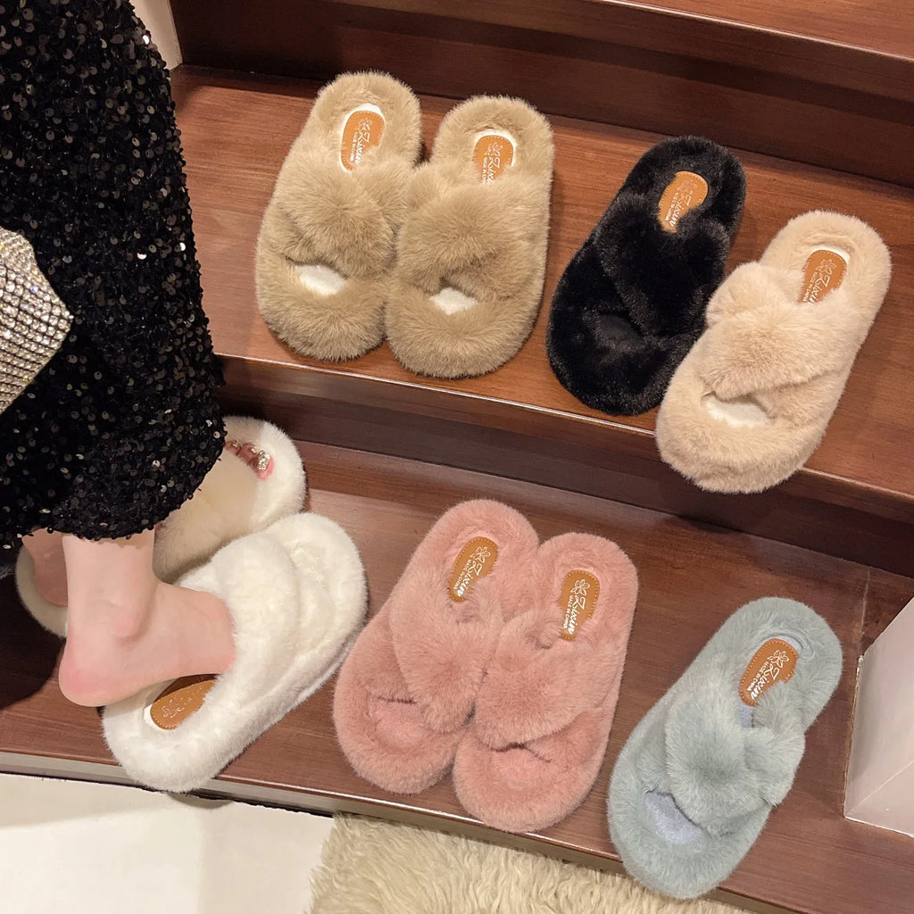 Greatslides Black Sandals for Women and Ladies,Plush House Slipper Designer Sandals Women,Custom Luxury Slippers