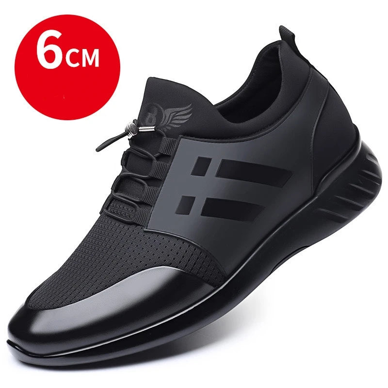 Custom Logo High Quality Breathable Running Shoes Men Casual Fashion Sneakers 8 cm Big Size GYM Trainer Footwear