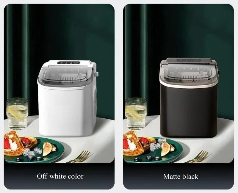 Self-Contained Home Ice Maker Stainless Steel Series Cube Ice Maker Mini Portable Ice Maker