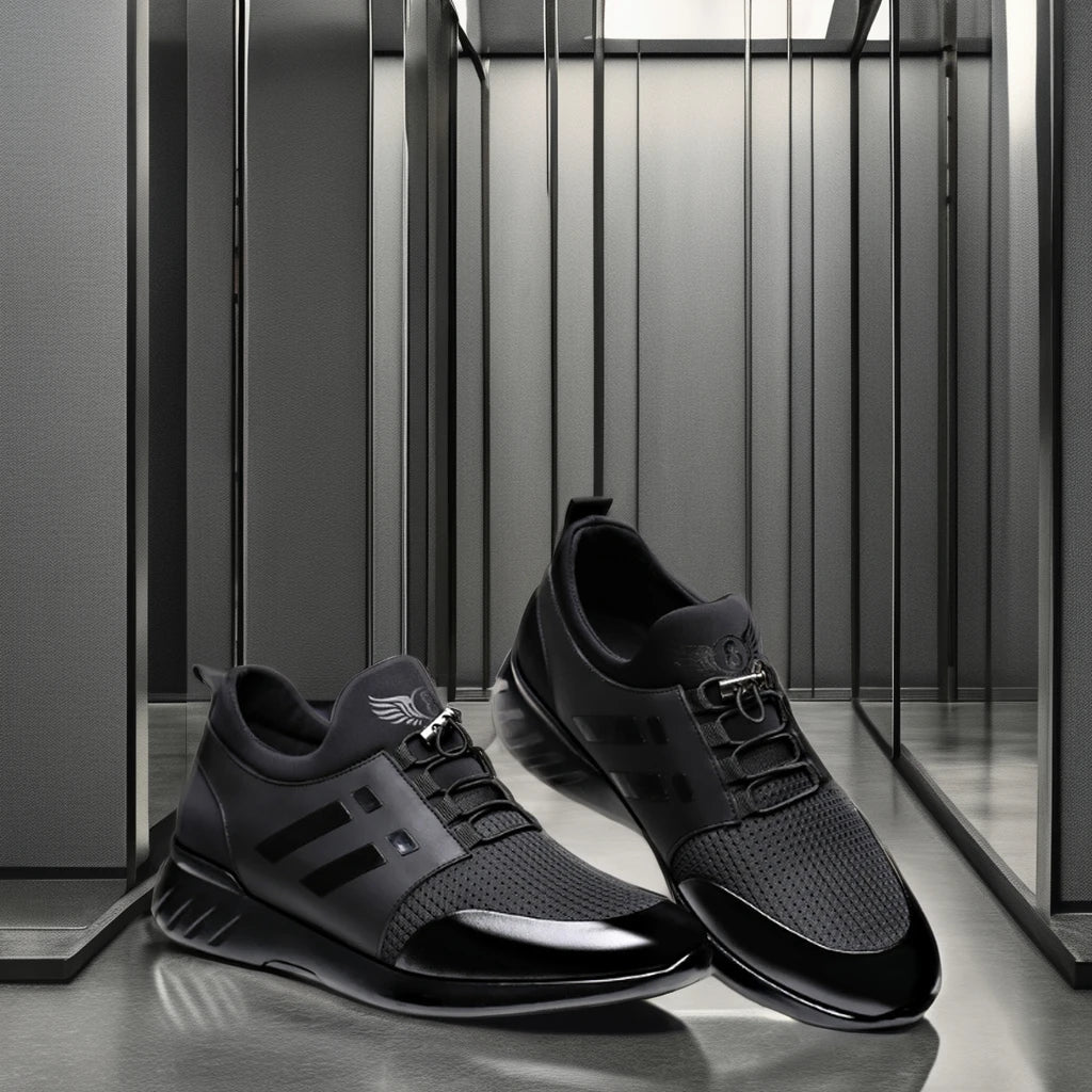 Custom Logo High Quality Breathable Running Shoes Men Casual Fashion Sneakers 8 cm Big Size GYM Trainer Footwear