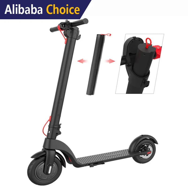 KIXIN 250W X7 Electric Scooter Skateboard Mini Foldable Patinete Electrico Adult Smart E Scooter With Battery Detachable