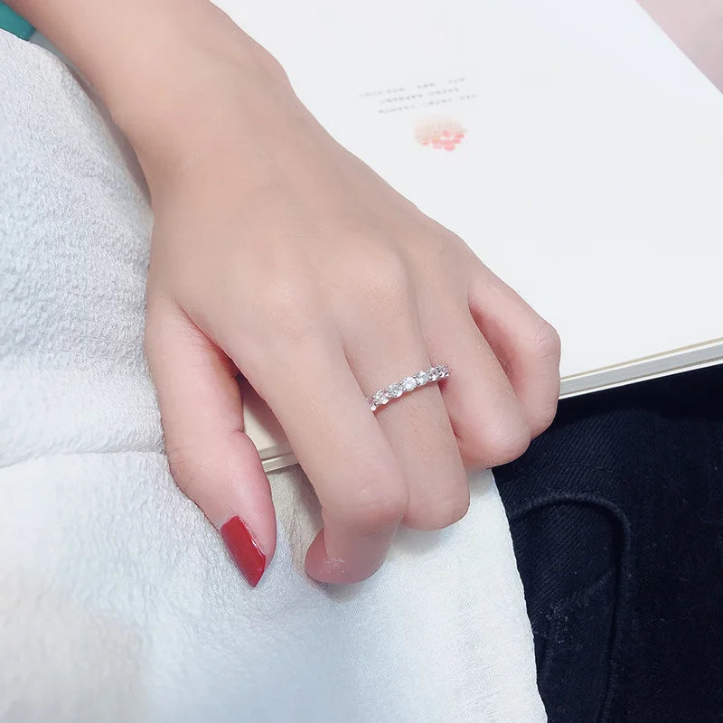 Brand Promise Ring Set Real 100% 925 Sterling Silver Diamond Engagement Wedding Band Rings for Women finger jewelry