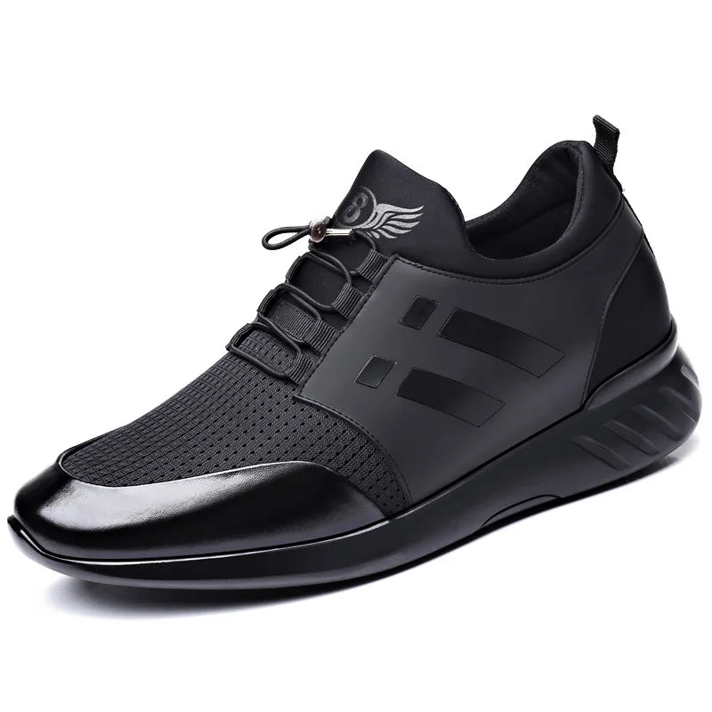Custom Logo High Quality Breathable Running Shoes Men Casual Fashion Sneakers 8 cm Big Size GYM Trainer Footwear