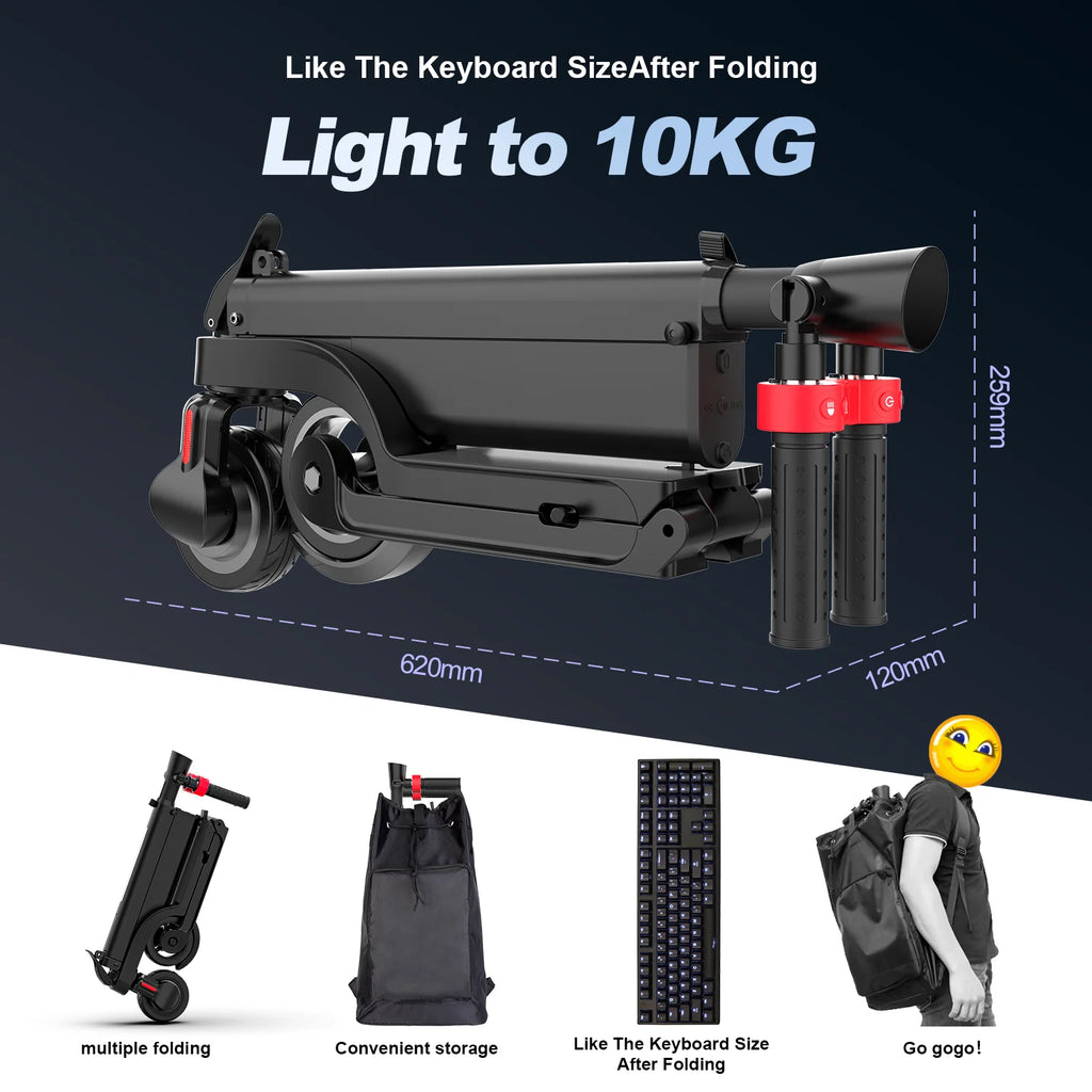 Christmas Gift Batria 250w Motor Detachable Battery X6 E-scooter Folding Mini Electric Skateboard Kick Scooter for Adult