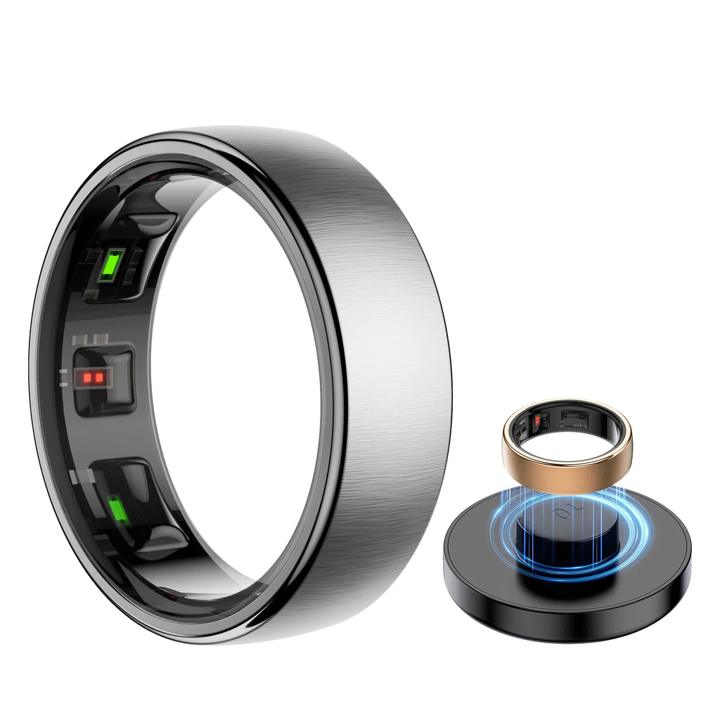 Uhoofit R10 Smart Ring with Charging Dock and Health Monitoring