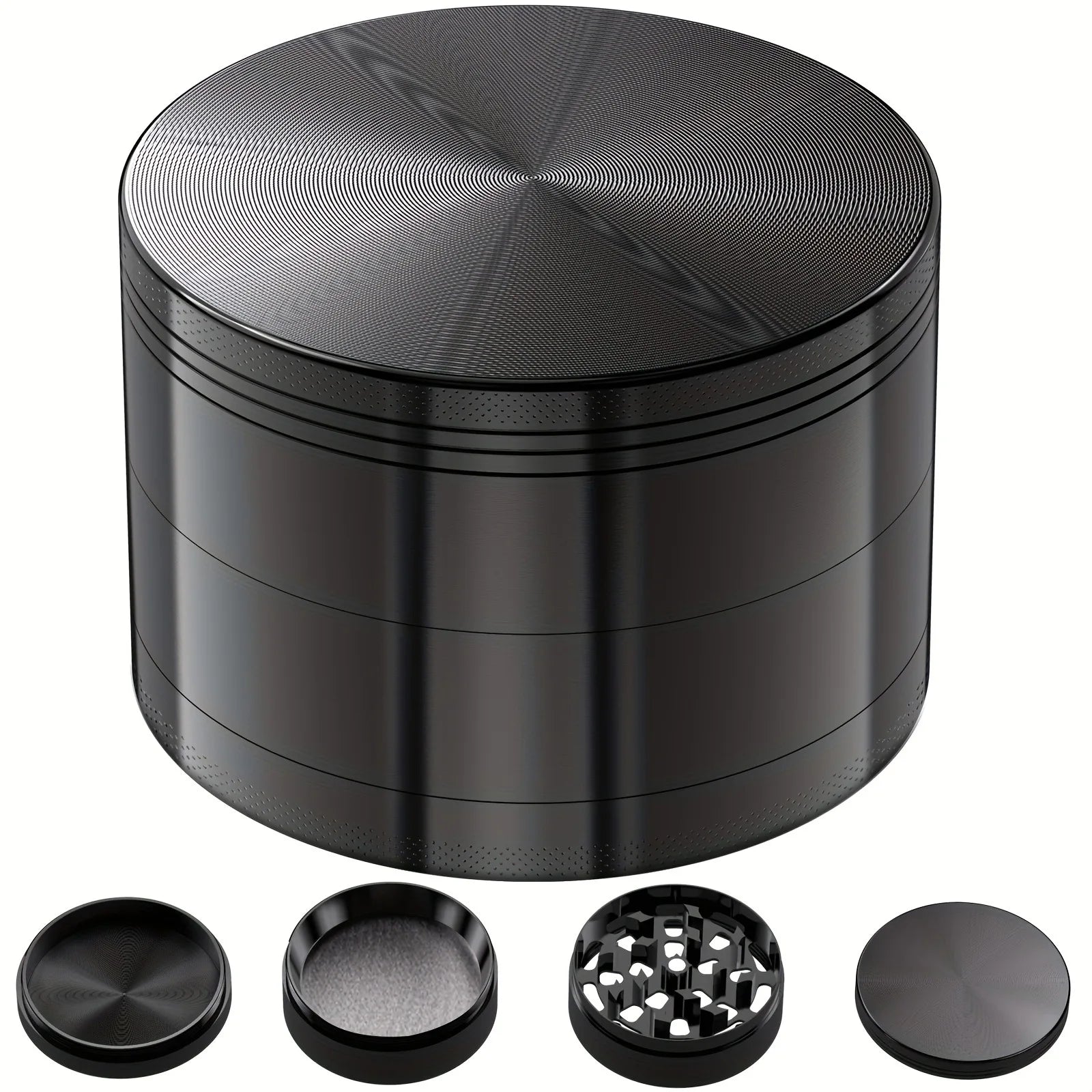 Metal Herb Grinder 4-layer Manual Spice Mill Pepper Mortar Bud Crusher Gift Grass Tobacco Grinder Smoking Cigarette Accessories