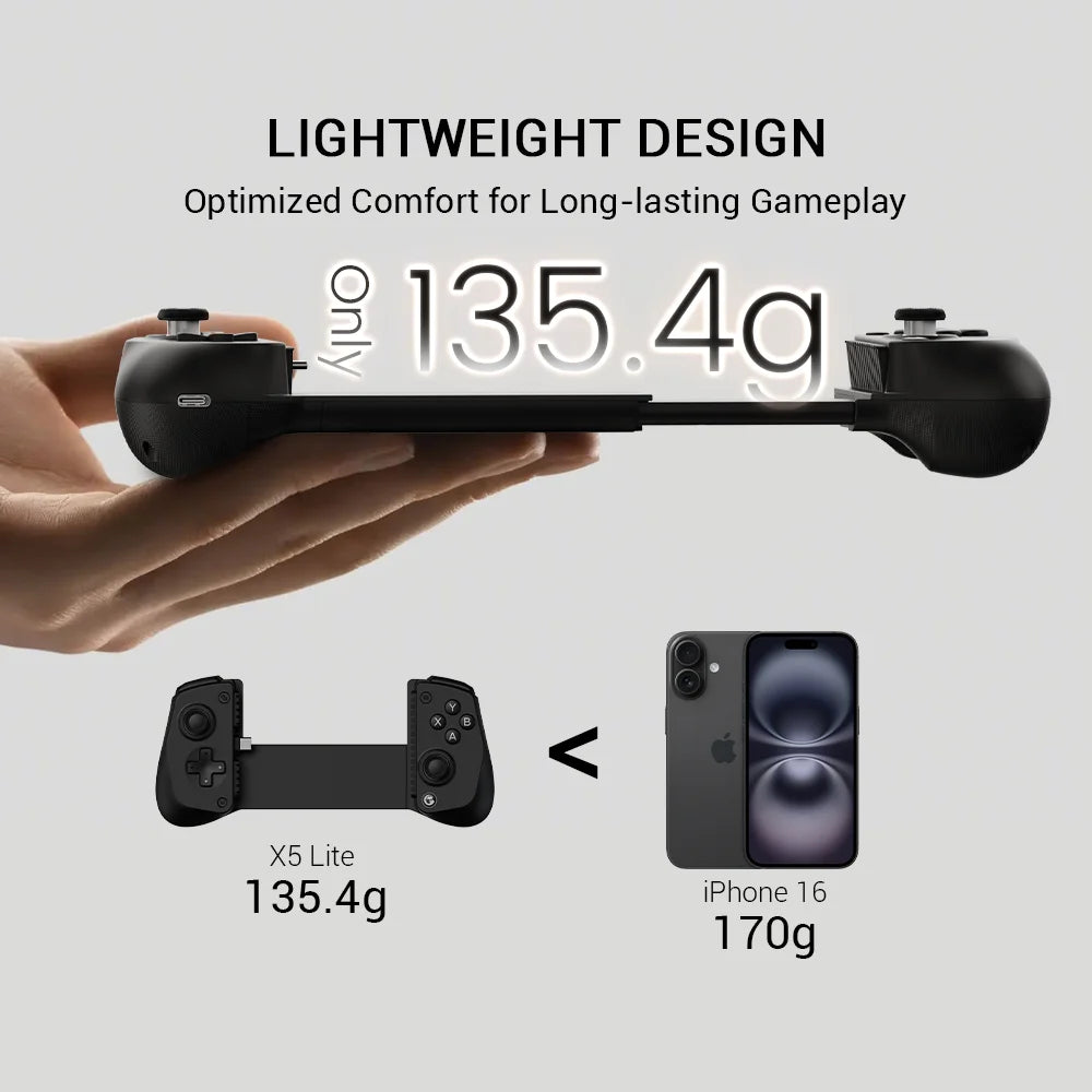 GameSir X5 Lite Mobile Gaming Controller for Android & iPhone 16/15, Hall Effect Joystick Portable Gamepad