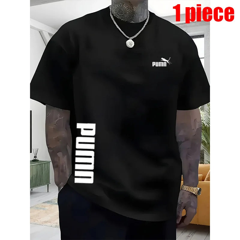 1-3 Pack Men's Quick Dry Mesh T-shirts, Casual Loose Fit Crew Neck Short Sleeve Tops for Sports & Daily Life