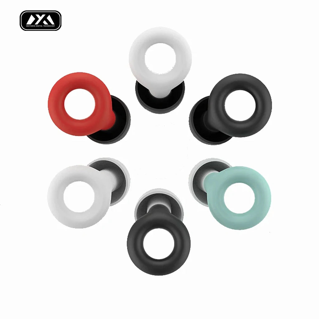 Reusable Silicone Noise Cancelling Ear Plugs for Sleep Study Work Soft Earplugs for Noise Reduction