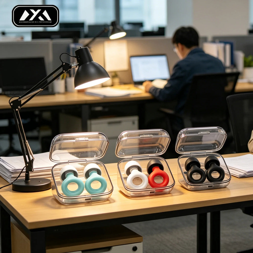 Reusable Silicone Noise Cancelling Ear Plugs for Sleep Study Work Soft Earplugs for Noise Reduction
