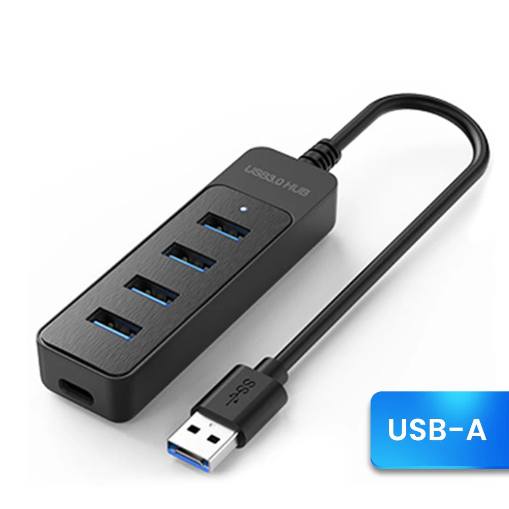 4 Ports USB 3.0 HUB High Speed Transmission USB 3.0 Splitter Adapter Multifunctional Type C USB 2.0 Expander For Laptop Computer