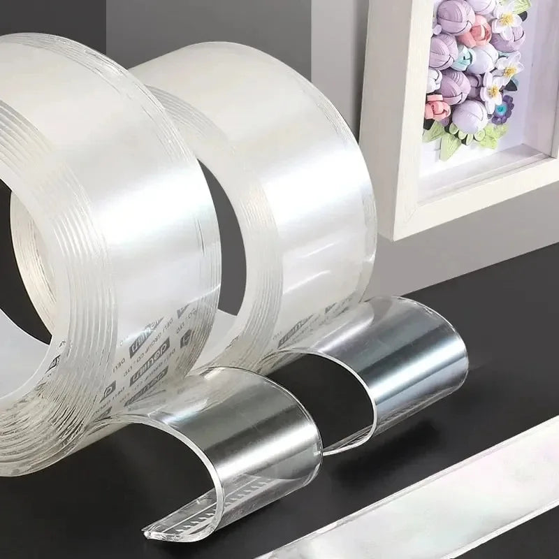 3M Nano Tape Double Sided Tape Transparent Reusable Waterproof Adhesive Tapes Cleanable Kitchen Bathroom Supplies Tapes