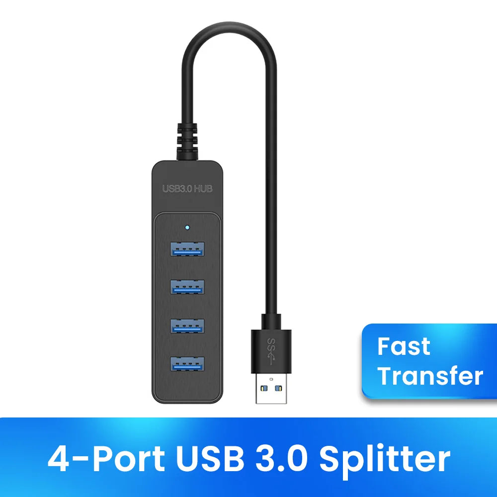 4 Ports USB 3.0 HUB High Speed Transmission USB 3.0 Splitter Adapter Multifunctional Type C USB 2.0 Expander For Laptop Computer