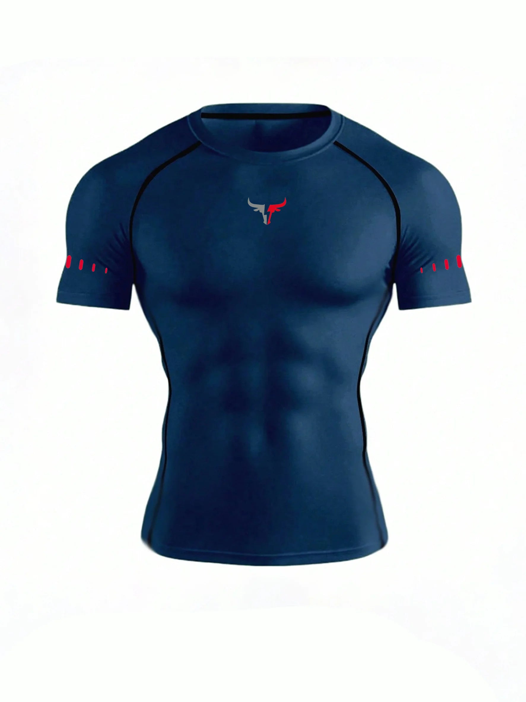 Men's Compression T-Shirt Quick Dry Breathable Elastic Gym Tee Multi Colors Available for All Seasons Running Fit Single Piece