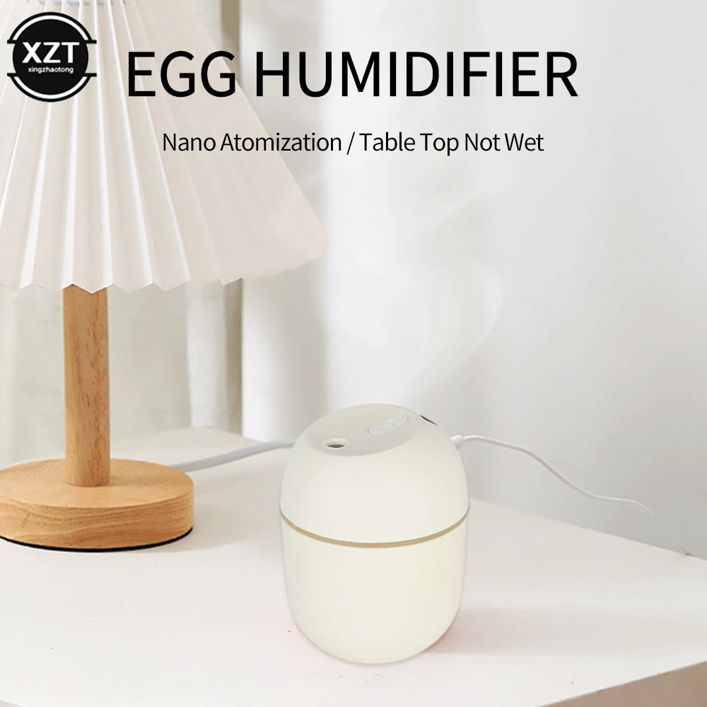220ml USB Humidifier Atomizer Aroma Oil Diffuser Mute Air Humidifier with Night Lamp for Car Bedroom Cool Mist Sprayer