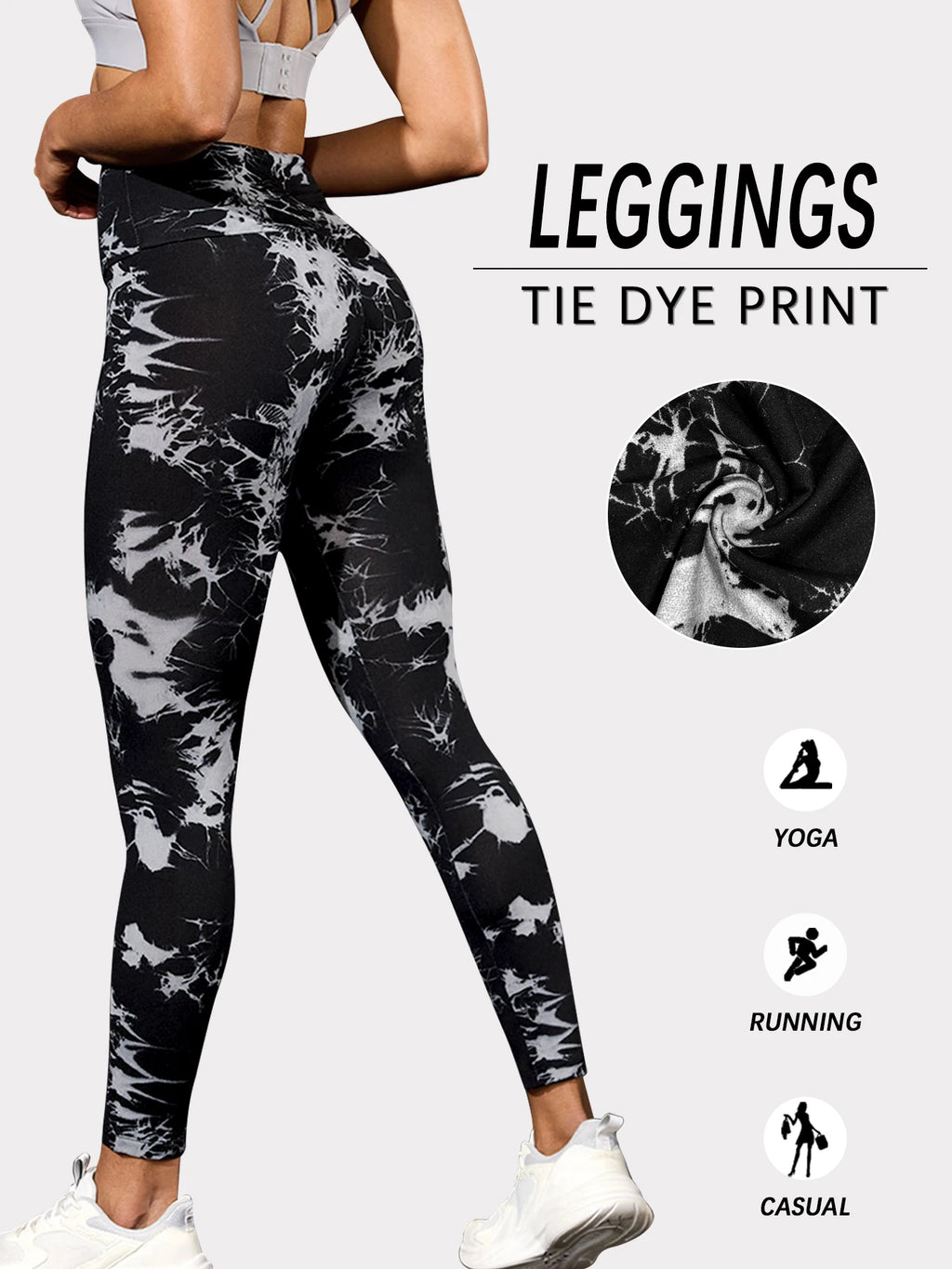 Super Soft High Waisted Tie Dye Leggings for Women Yoga Running Gym No See Through Workout Athletic Tights Gym Fitness