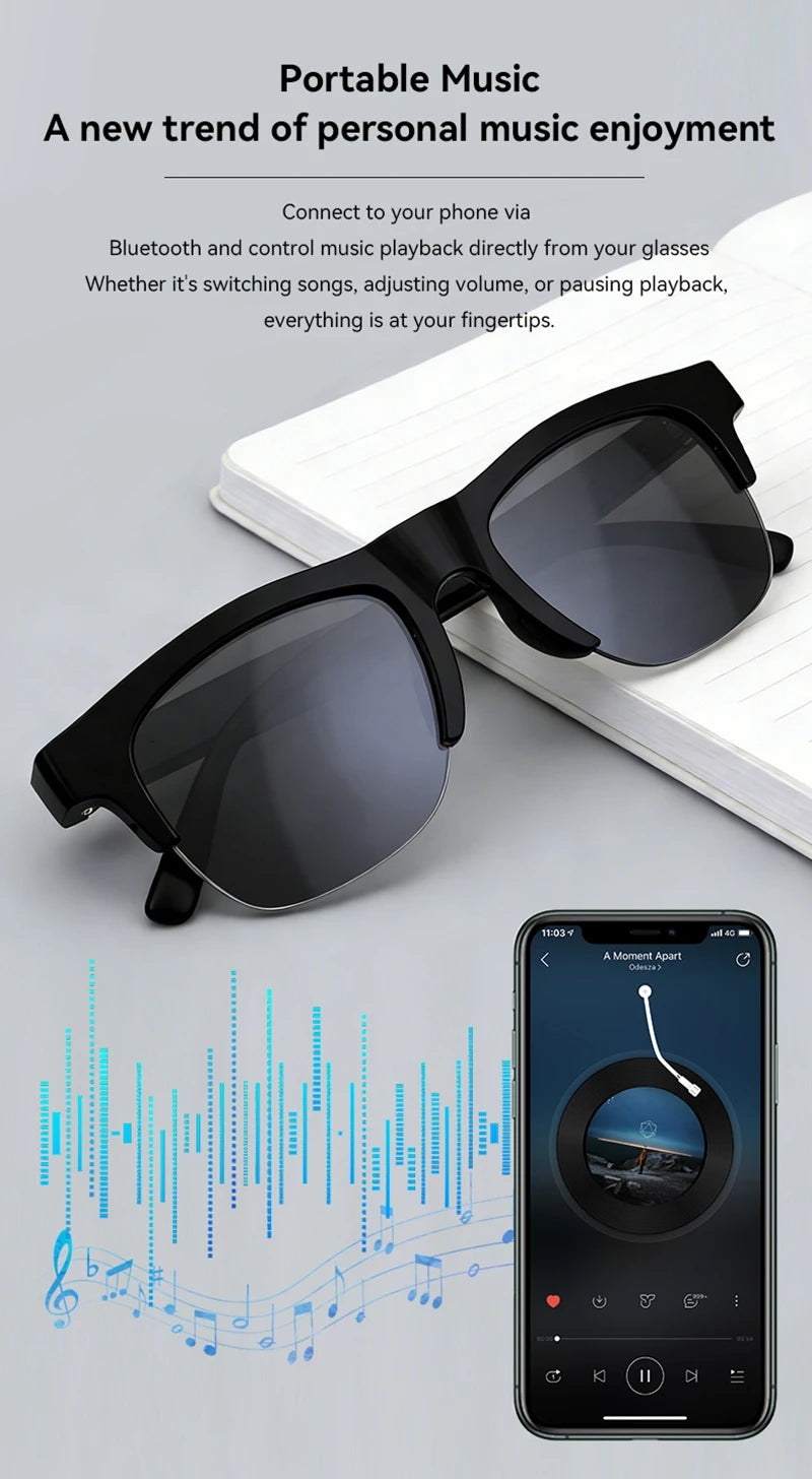 Lenovo AI Smart Glasses 8K Remote Control Touch Photo Camera Recording Translator Voice Assistant Wireless Bluetooth Eyewear