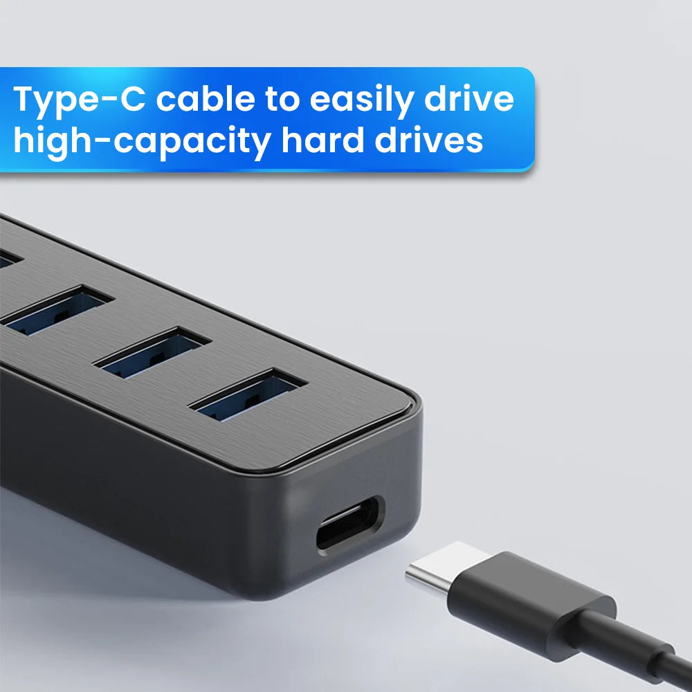 4 Ports USB 3.0 HUB High Speed Transmission USB 3.0 Splitter Adapter Multifunctional Type C USB 2.0 Expander For Laptop Computer