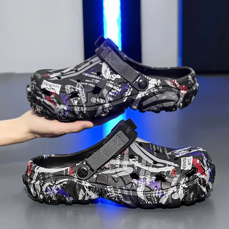 Summer Men Slippers Camouflage Platform Outdoor Clogs Shoe Women Beach Sandals Male Soft EVA Indoor Home Slides Big Size 46 47
