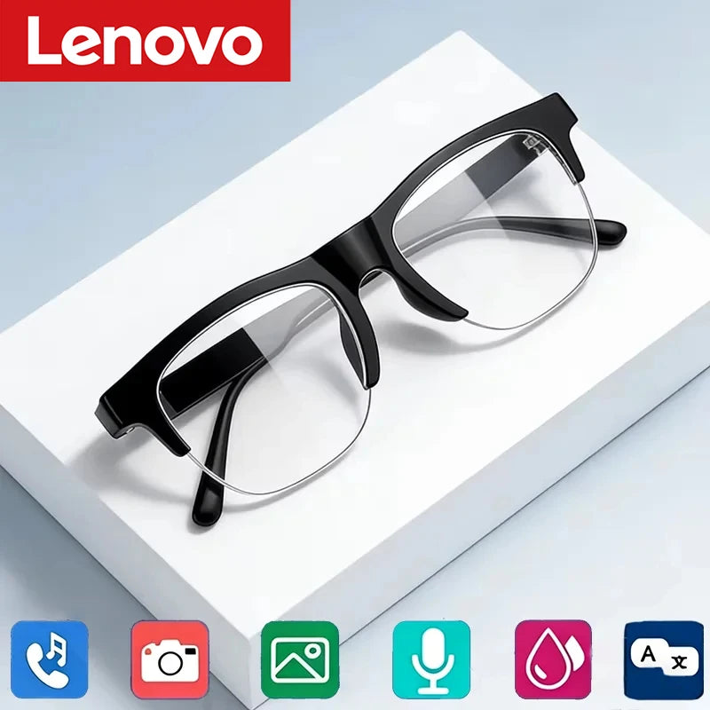 Lenovo AI Smart Glasses 8K Remote Control Touch Photo Camera Recording Translator Voice Assistant Wireless Bluetooth Eyewear