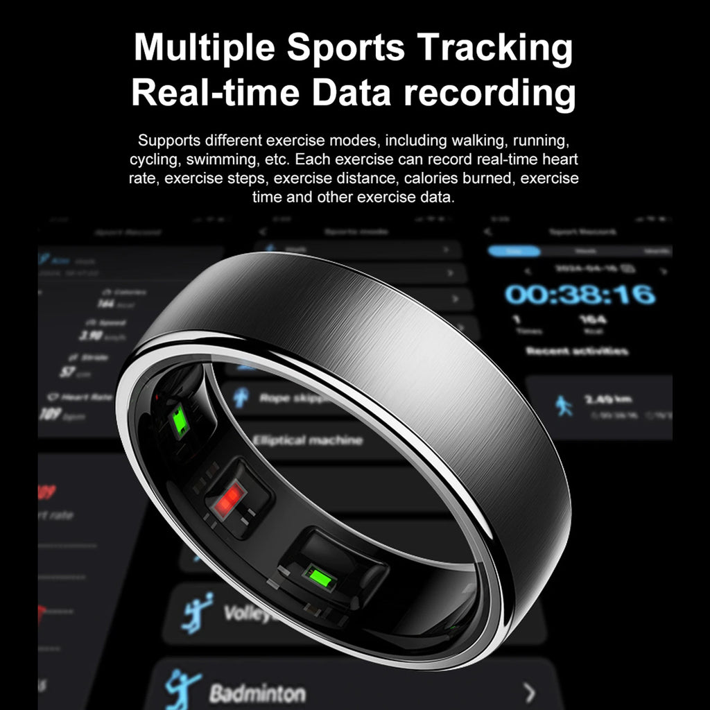 Uhoofit R10 Smart Ring with Charging Dock and Health Monitoring