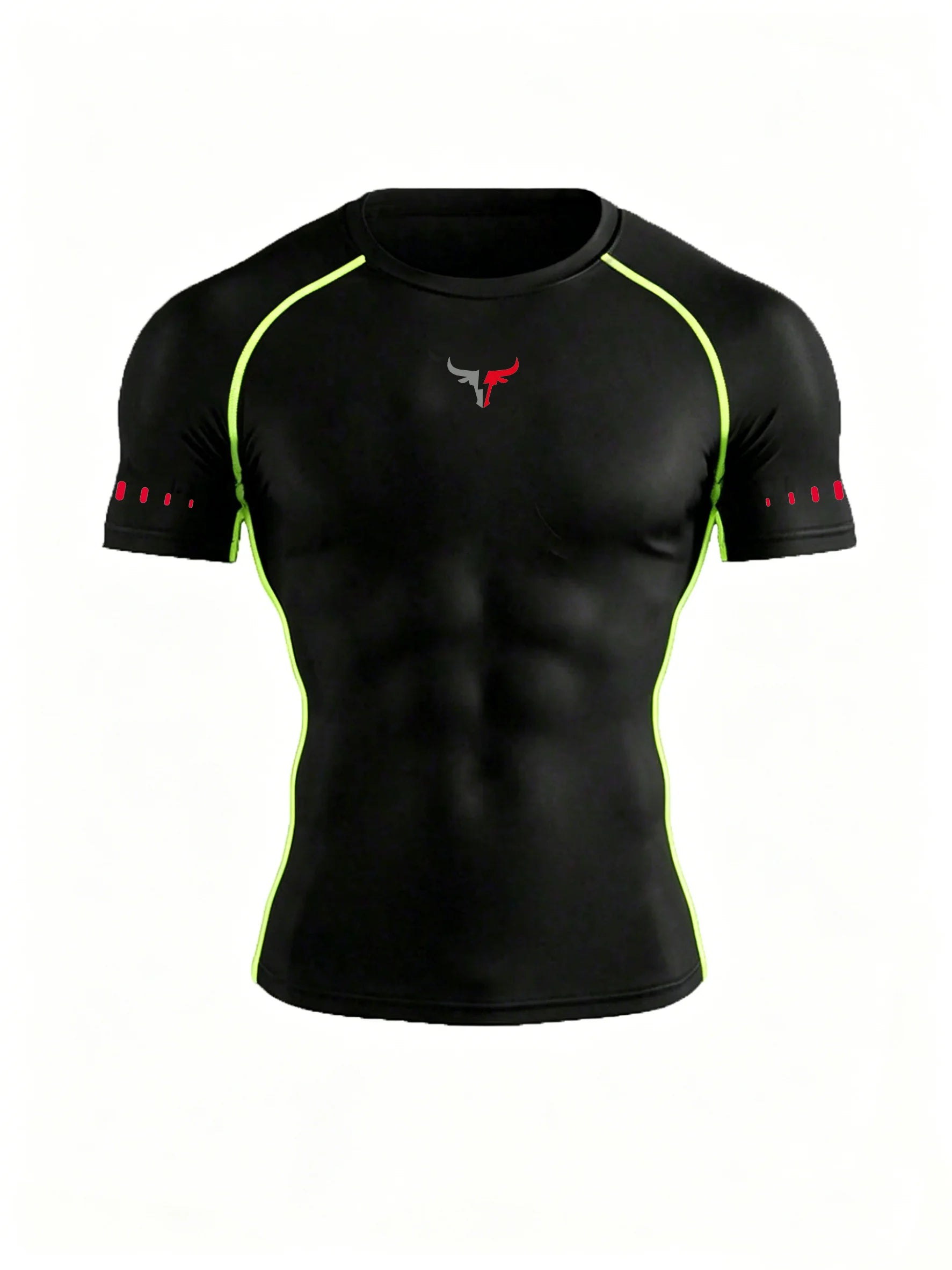 Men's Compression T-Shirt Quick Dry Breathable Elastic Gym Tee Multi Colors Available for All Seasons Running Fit Single Piece