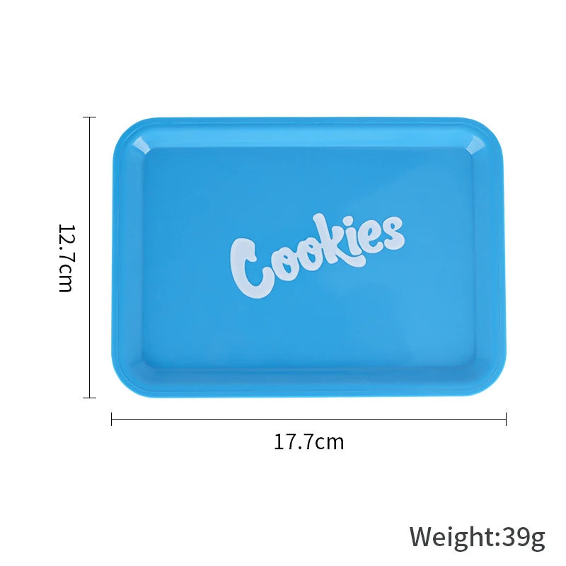 1/2 Pieces Blue Metal Rolling Tray and Herb Grinder Smoking Combo Metal Rolling Tray Tobacco Ashtray Cigarette Smoking Kit