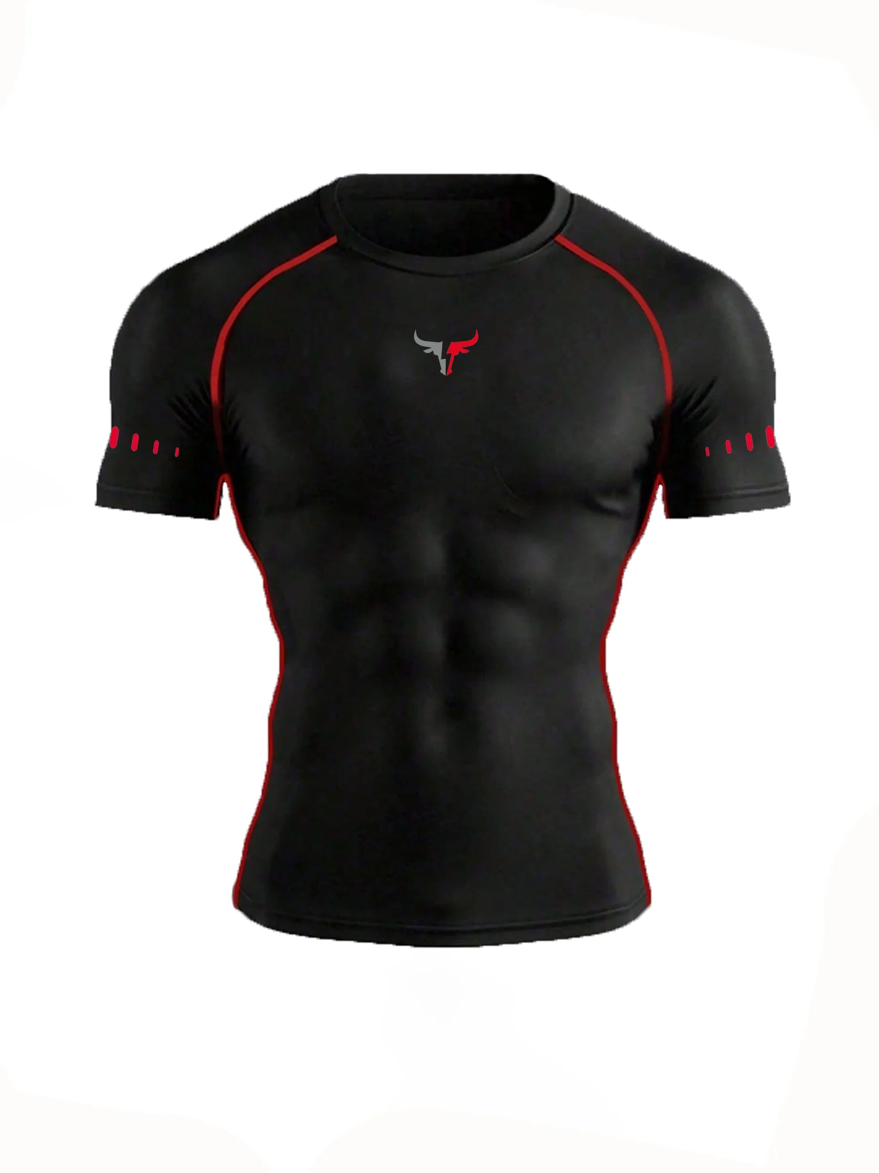 Men's Compression T-Shirt Quick Dry Breathable Elastic Gym Tee Multi Colors Available for All Seasons Running Fit Single Piece